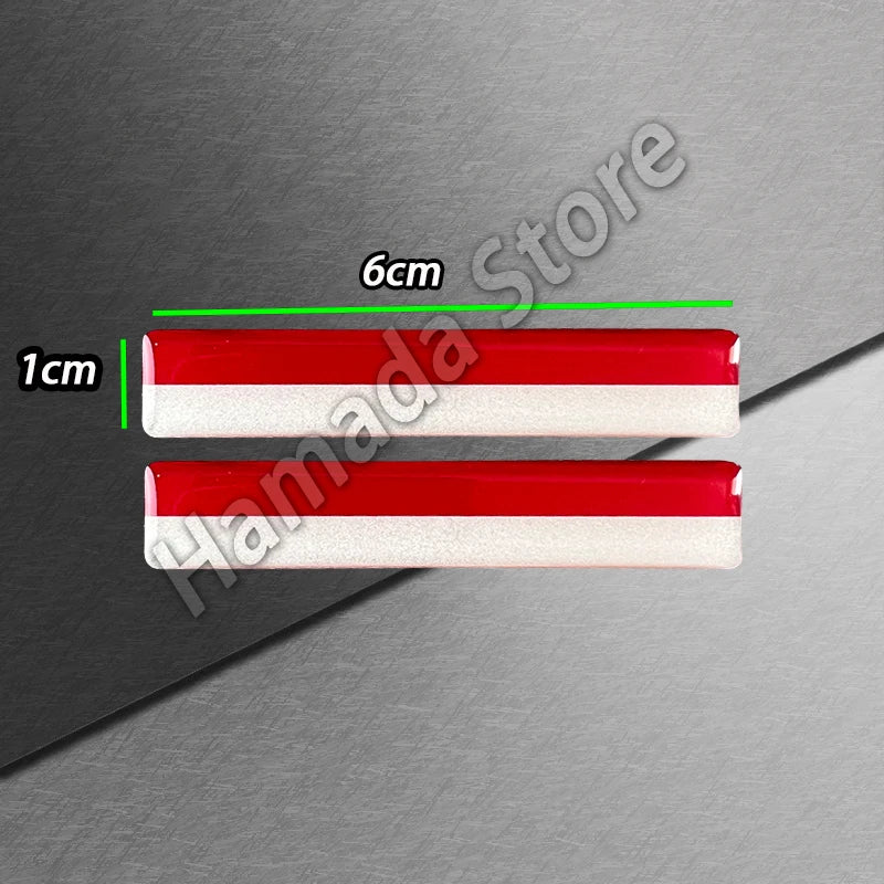 3D Epoxy Reflective National Flag Sticker - Compact Car & Motorcycle Decal (6cm)