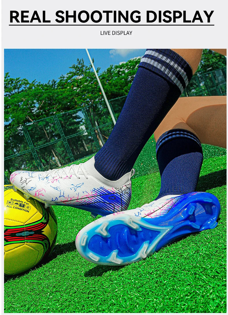 New Men's Soccer Shoes Top Quality Wholesale Cleats Football Boots Training Non-Slip Sneakers FG Drop Shipping Unisex Adult