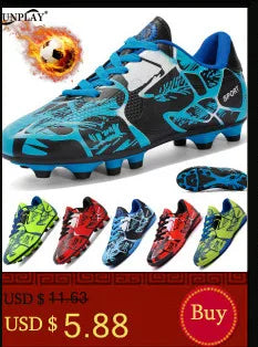 Kids Soccer Shoes – FG/TF Football Boots for Boys (Sizes 31–38)