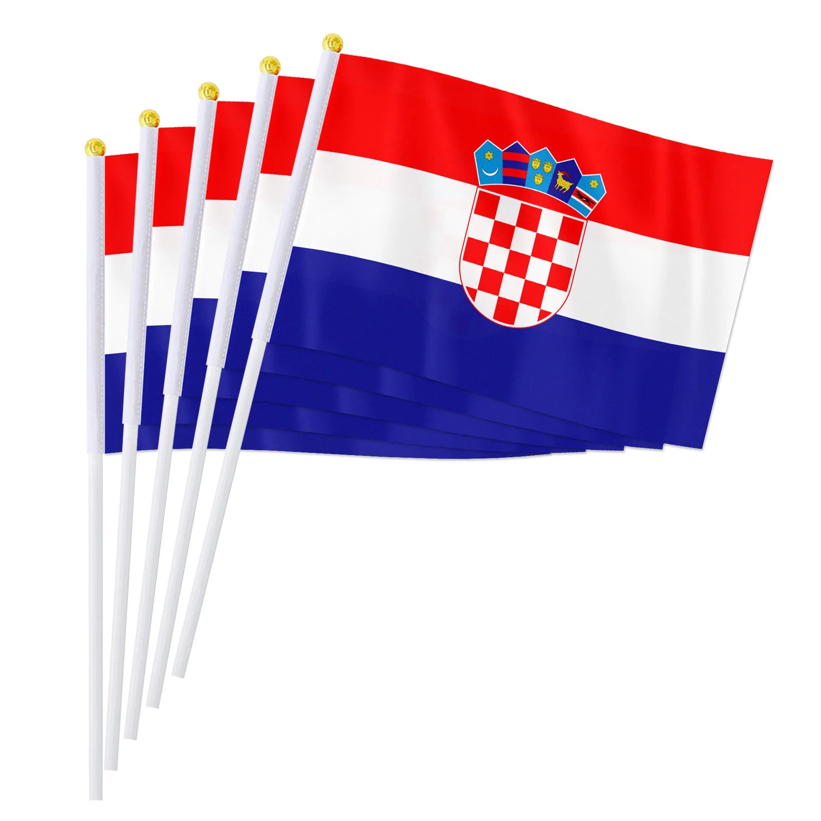 Croatia Hand Waving Flags – Bulk Packs (50/100 PCS) 14x21cm