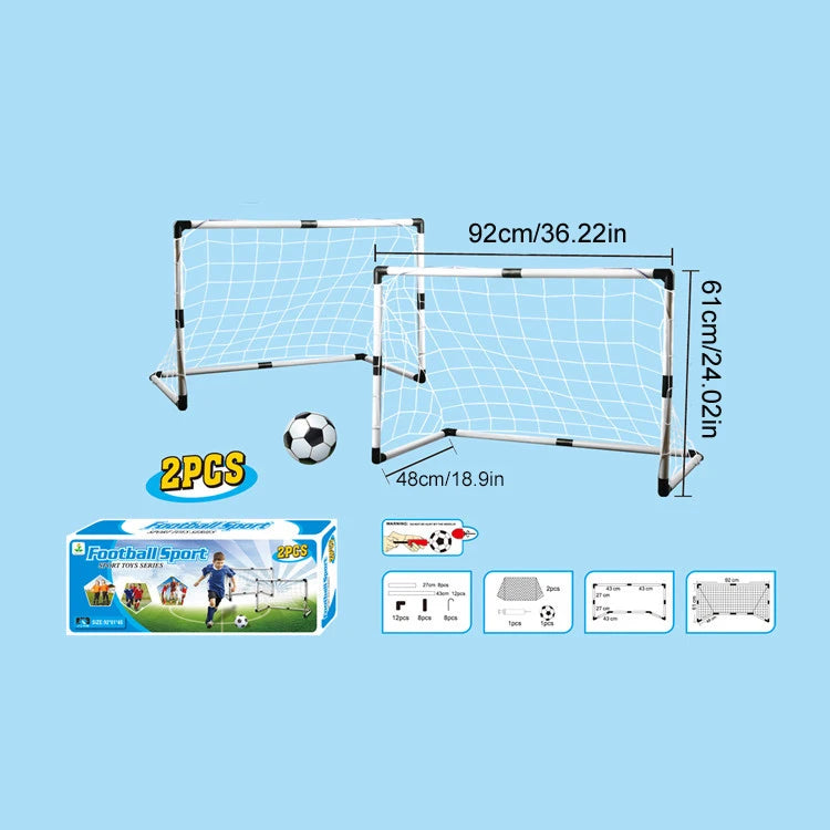 2pcs 92CM Portable Soccer Goal – Indoor & Outdoor