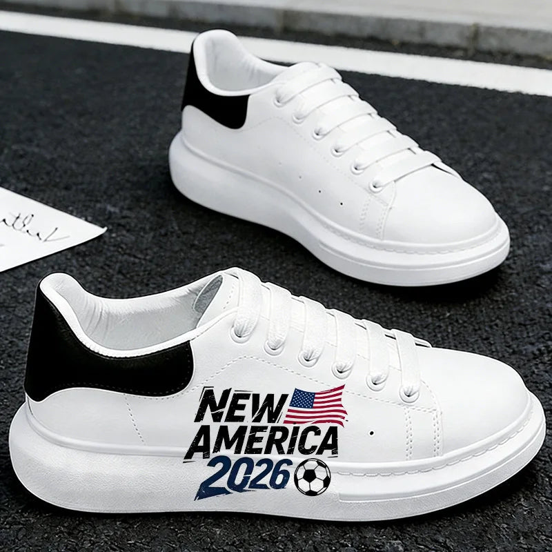 2026 World Cup Casual Sneakers – Lightweight Non-Slip Soccer Fan Shoes