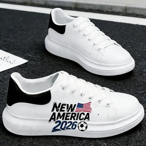 2026 World Cup Casual Sneakers – Lightweight Non-Slip Soccer Fan Shoes