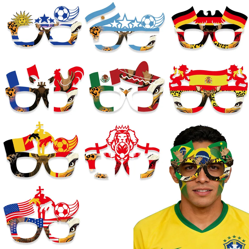 2026 World Cup Flag Eyeglass Frames – Soccer Fan Cheering Props