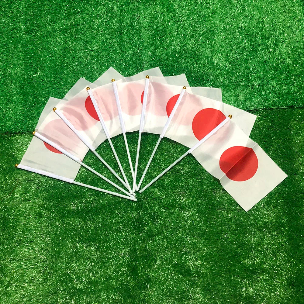 Japan Hand Waving Flags - Bulk Packs (20/50/100 PCS) 14x21cm