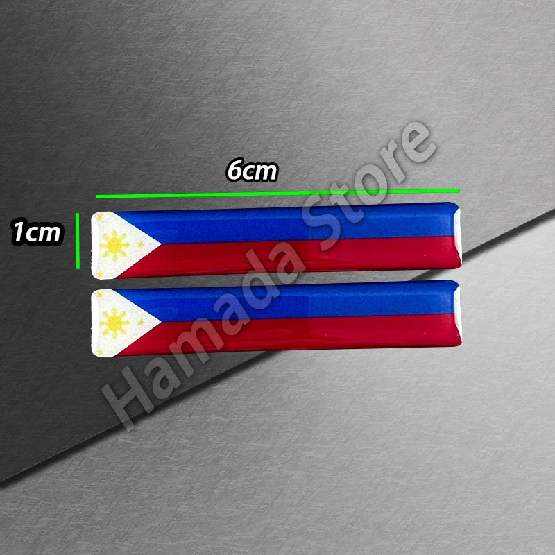 3D Epoxy Reflective National Flag Sticker - Compact Car & Motorcycle Decal (6cm)