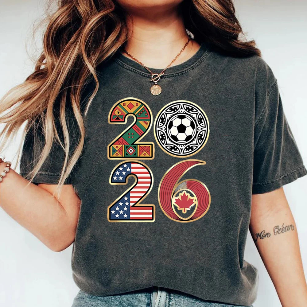 2026 Soccer World Tournament T-shirt International Game Day Tee USA Canada Mexico Football Host Countries Shirt Cool Fans Gift