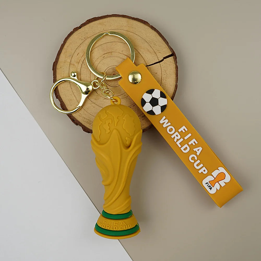 6Pcs 2026 Football Event-related Products, Including Mascots, Statues, Keychains, and Wristbands