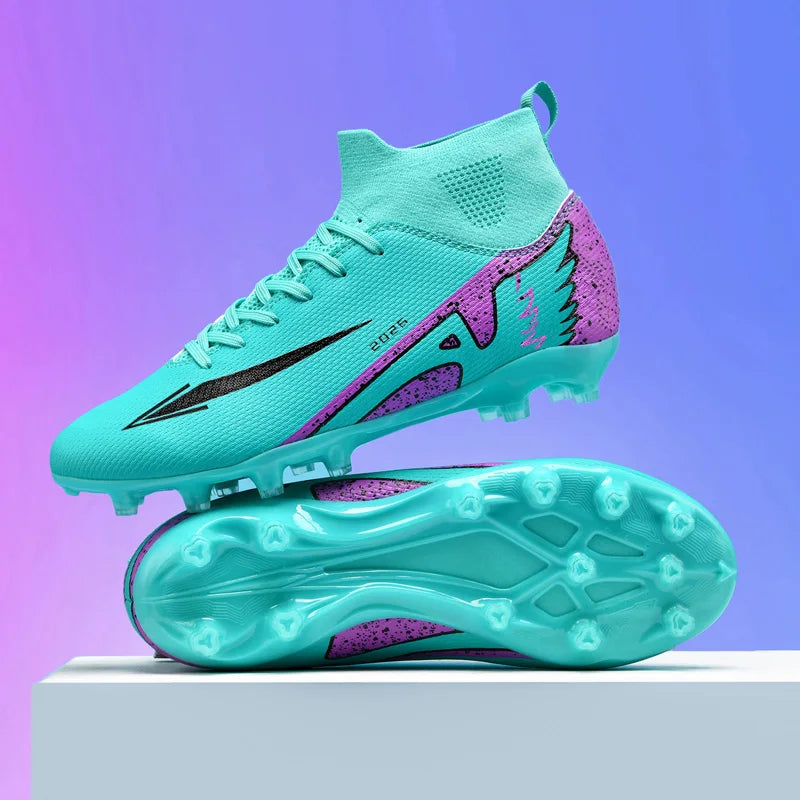 New Men Soccer Shoes Outdoor Ultralight Indoor Football Boots High-quality High Ankle Non-Slip Sports Shoes Futsal Non-Slip