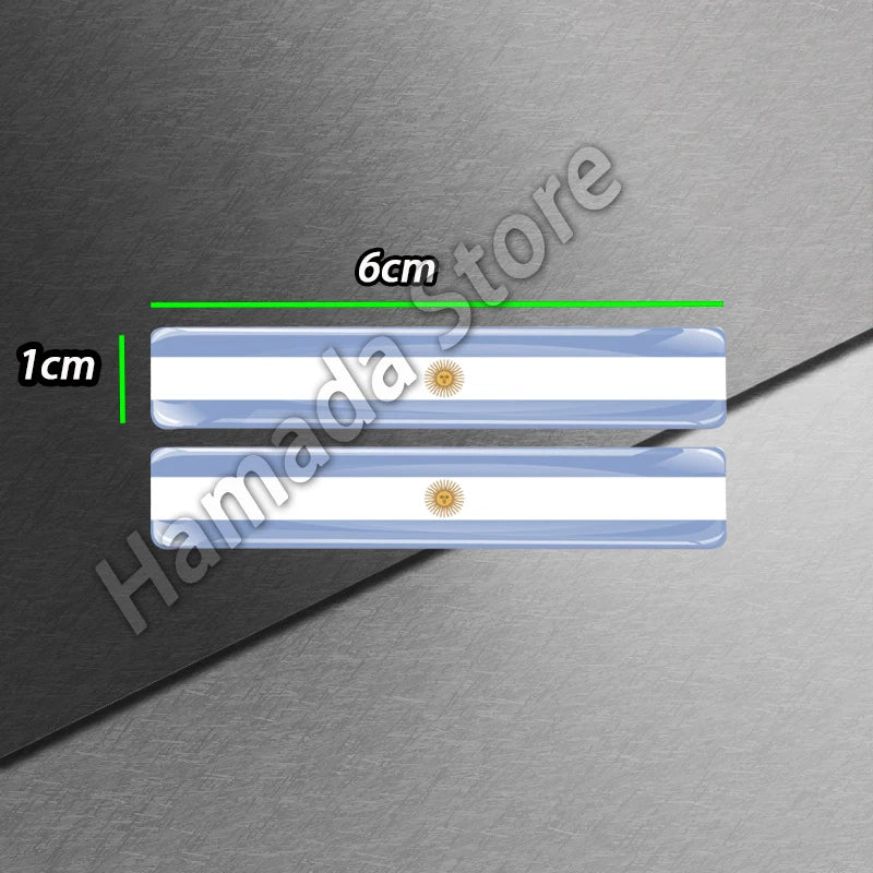 3D Epoxy Reflective National Flag Sticker - Compact Car & Motorcycle Decal (6cm)