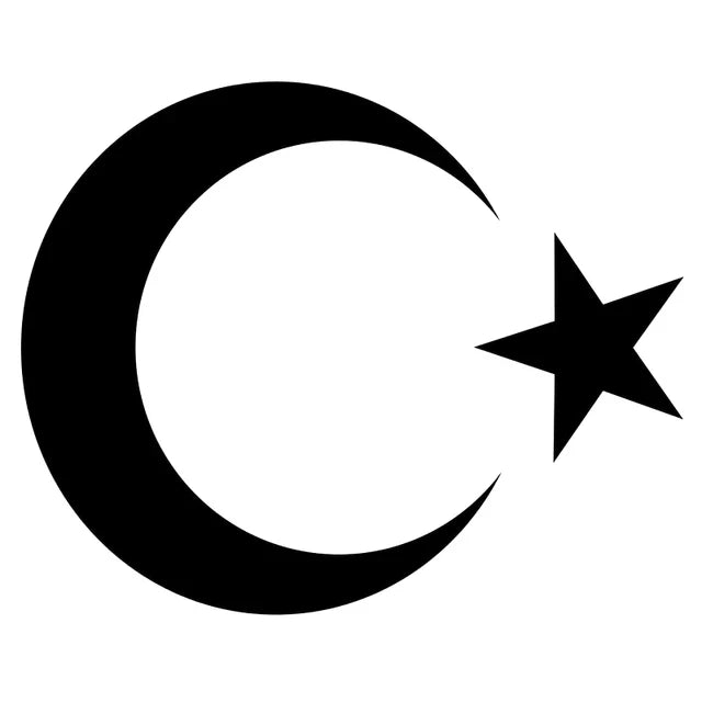Turkish National Emblem Car Sticker - Waterproof Moon & Star Decal