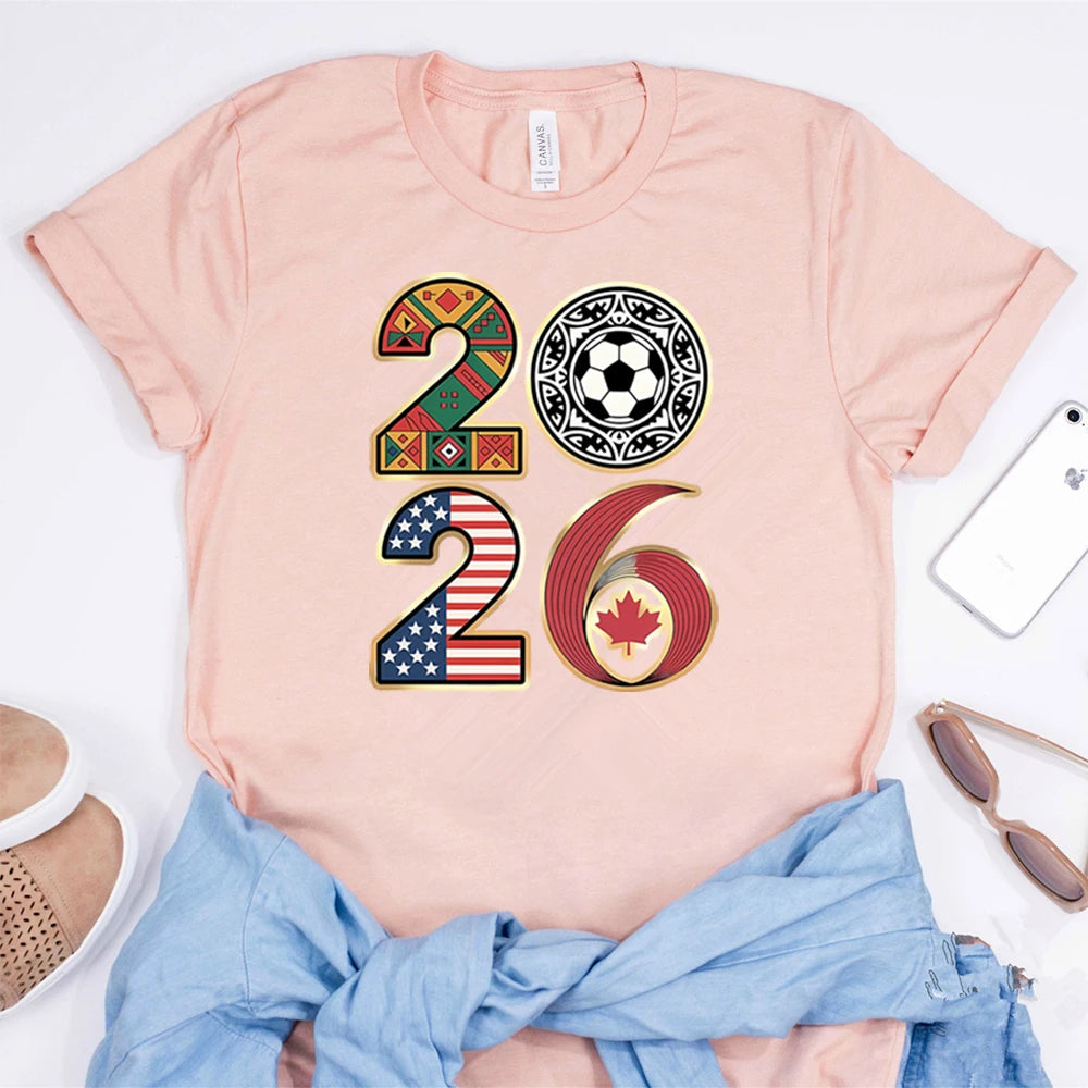2026 Soccer World Tournament T-shirt International Game Day Tee USA Canada Mexico Football Host Countries Shirt Cool Fans Gift