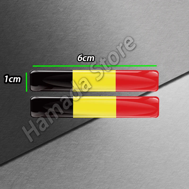 3D Epoxy Reflective National Flag Sticker - Compact Car & Motorcycle Decal (6cm)