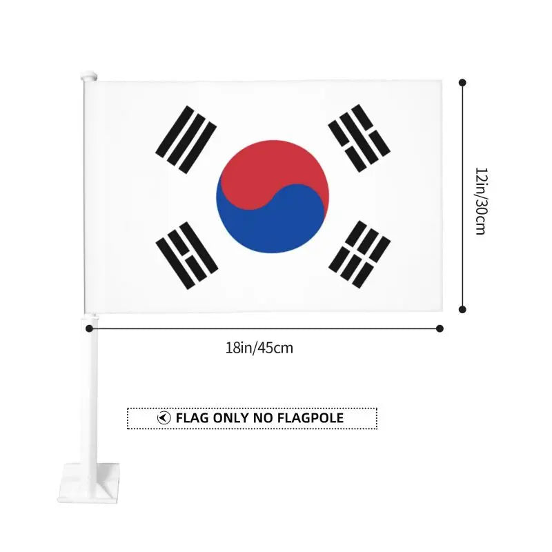 South Korea Car Flag 30x45cm | Taegukgi Window Flag