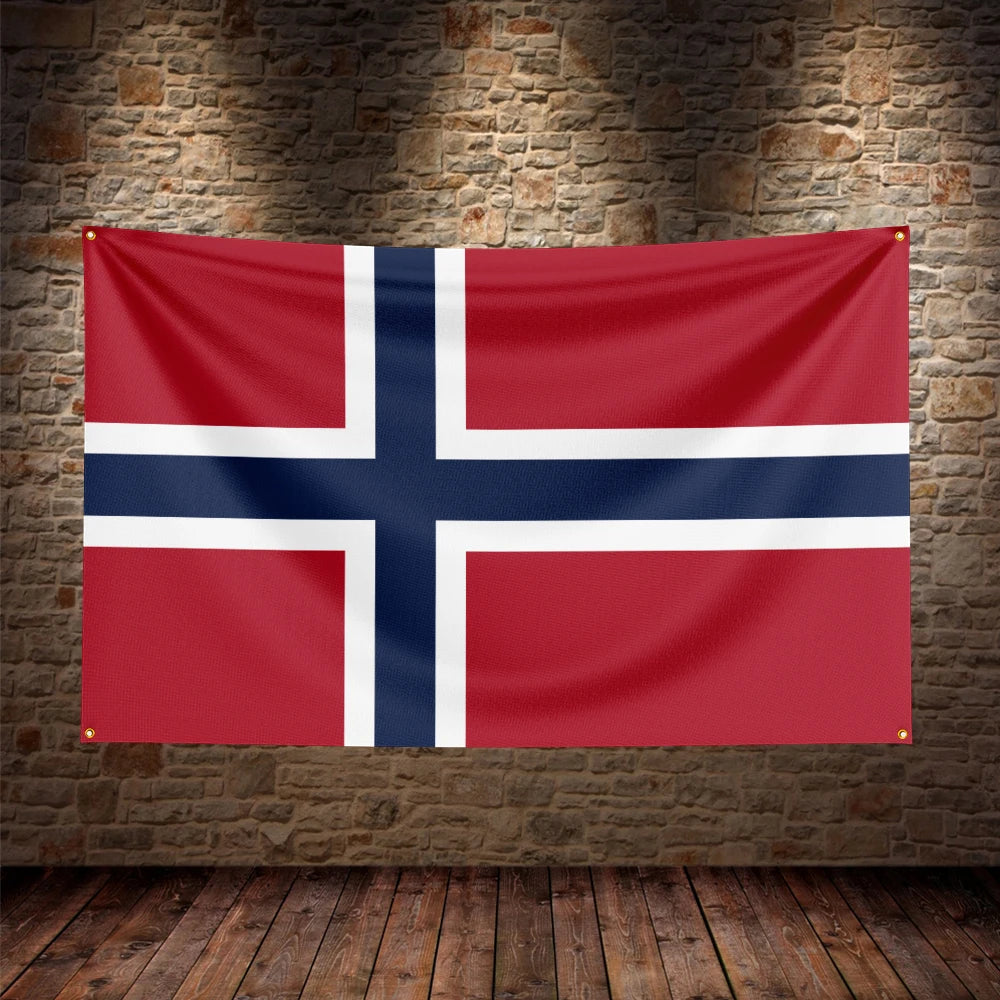 Single-sided printing of the Norway flag wall decoration