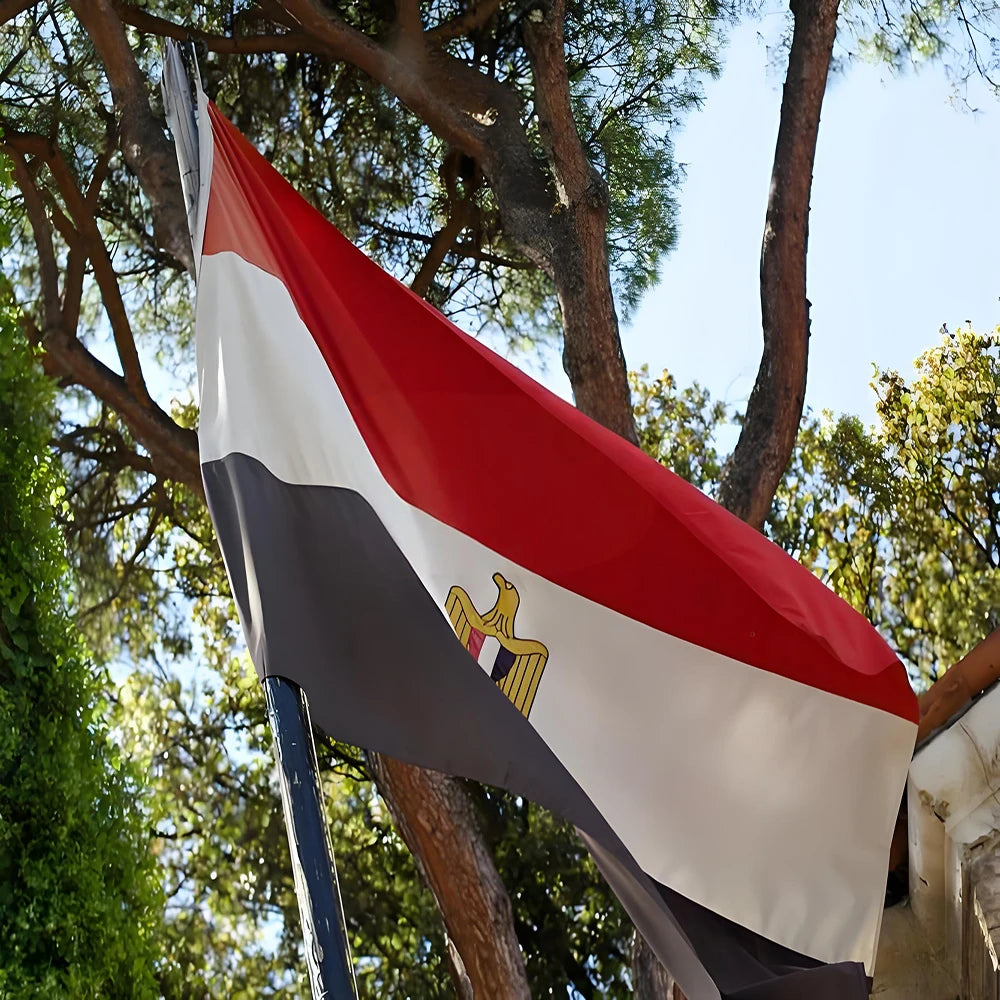 Egypt National Flag Banner - Premium Polyester 3x5ft (90x150cm)
