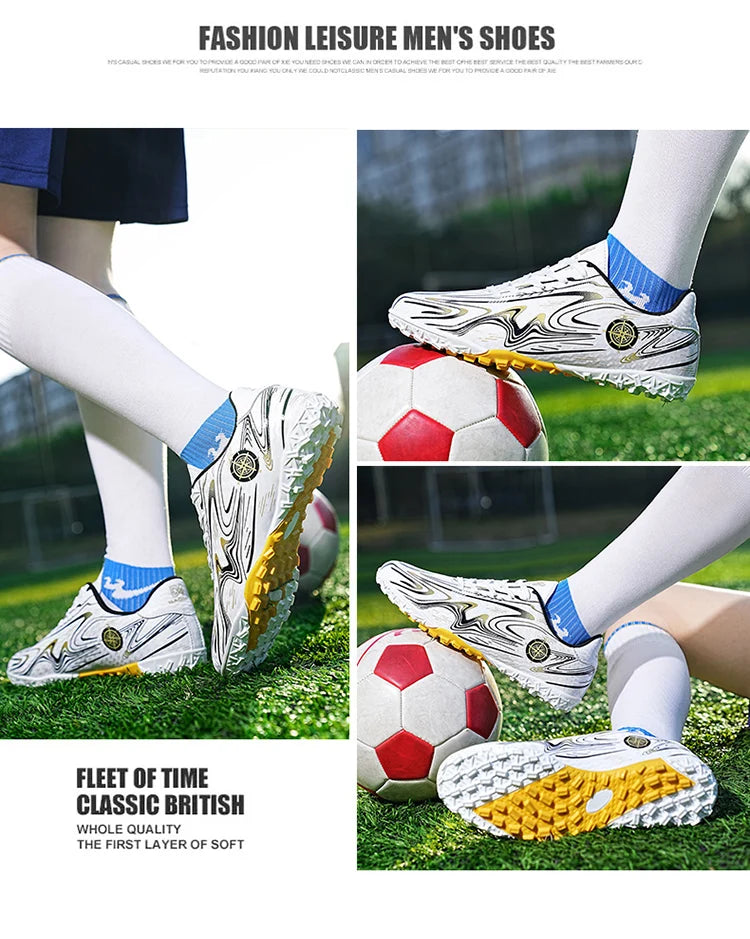Men's & Women's Soccer Shoes – Waterproof Football Boots with Rubber Cleats