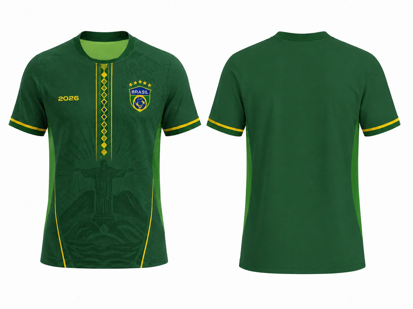 Summer New Brazil Football Jerseys For Men 2026 Football Support Sports Tshirts Mesh Breathable Tees Fans Gifts Man Clothing