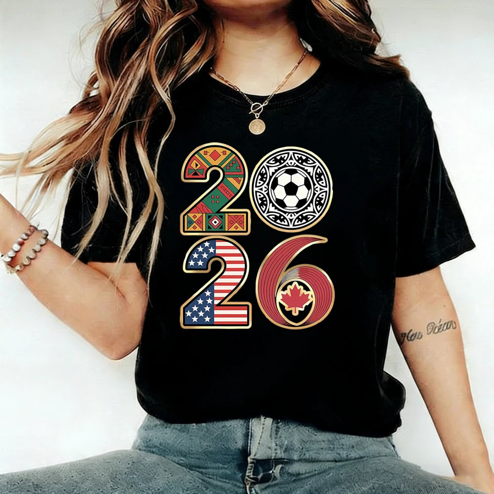 2026 Soccer World Tournament T-shirt International Game Day Tee USA Canada Mexico Football Host Countries Shirt Cool Fans Gift