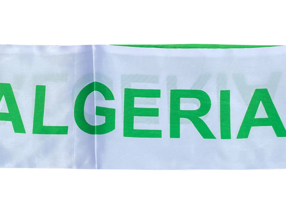 Algeria Flag Scarf - Premium Satin Football Fan Scarf (14x130cm)