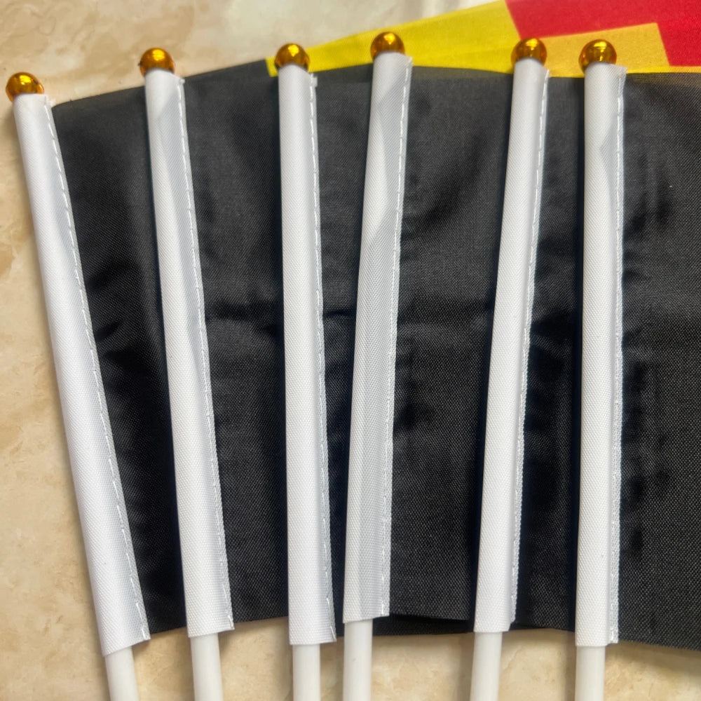 Belgium Hand Flag – 14x21cm with Flagpole (Multi-Pack)