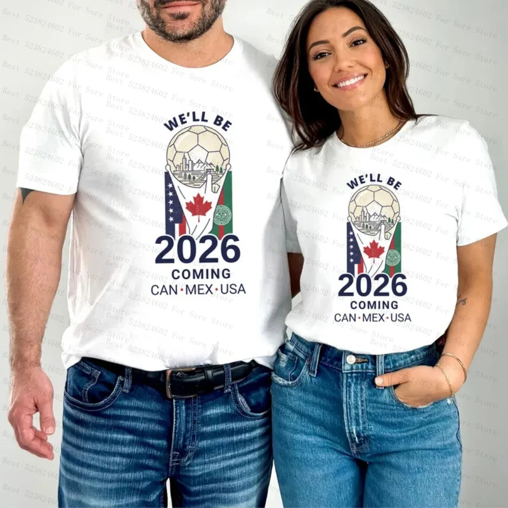 World Soccer 2026 Shirt USA Canada Mexico Tee Soccer Fan Gift Football Unisex T-shirt Family Matching Shirt Football Fan Gift