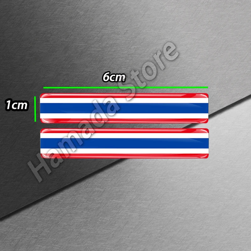 3D Epoxy Reflective National Flag Sticker - Compact Car & Motorcycle Decal (6cm)