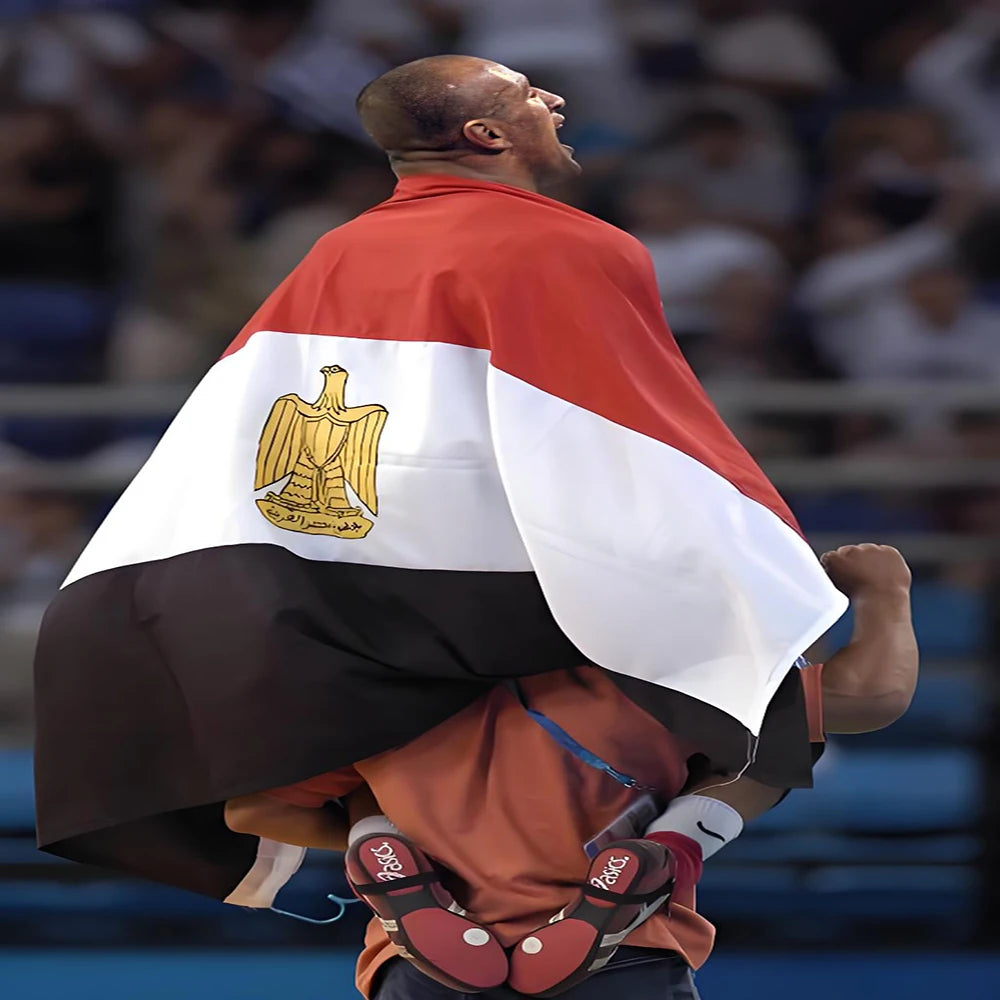 Egypt National Flag Banner - Premium Polyester 3x5ft (90x150cm)