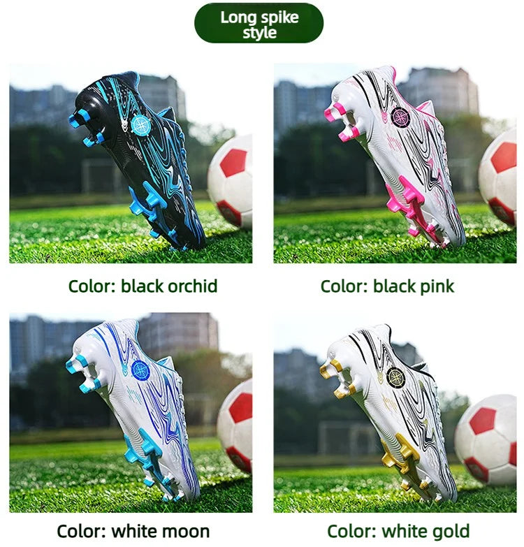 Men's & Women's Soccer Shoes – Waterproof Football Boots with Rubber Cleats