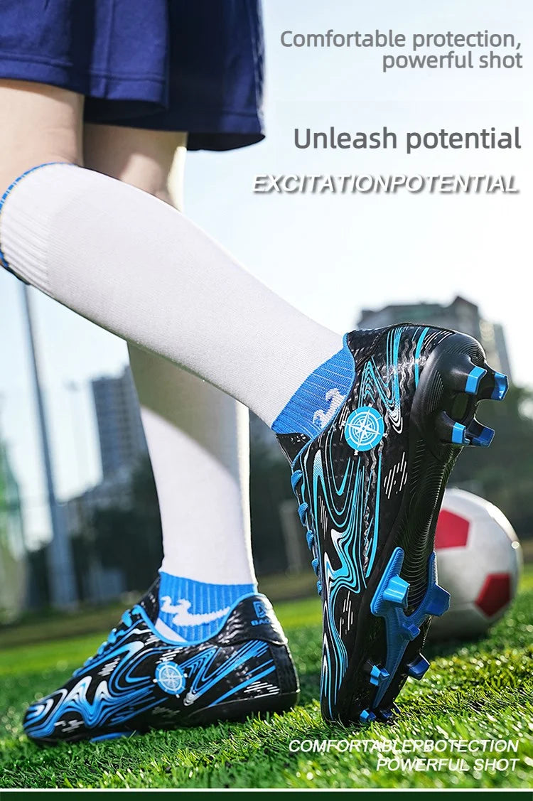 Men's & Women's Soccer Shoes – Waterproof Football Boots with Rubber Cleats