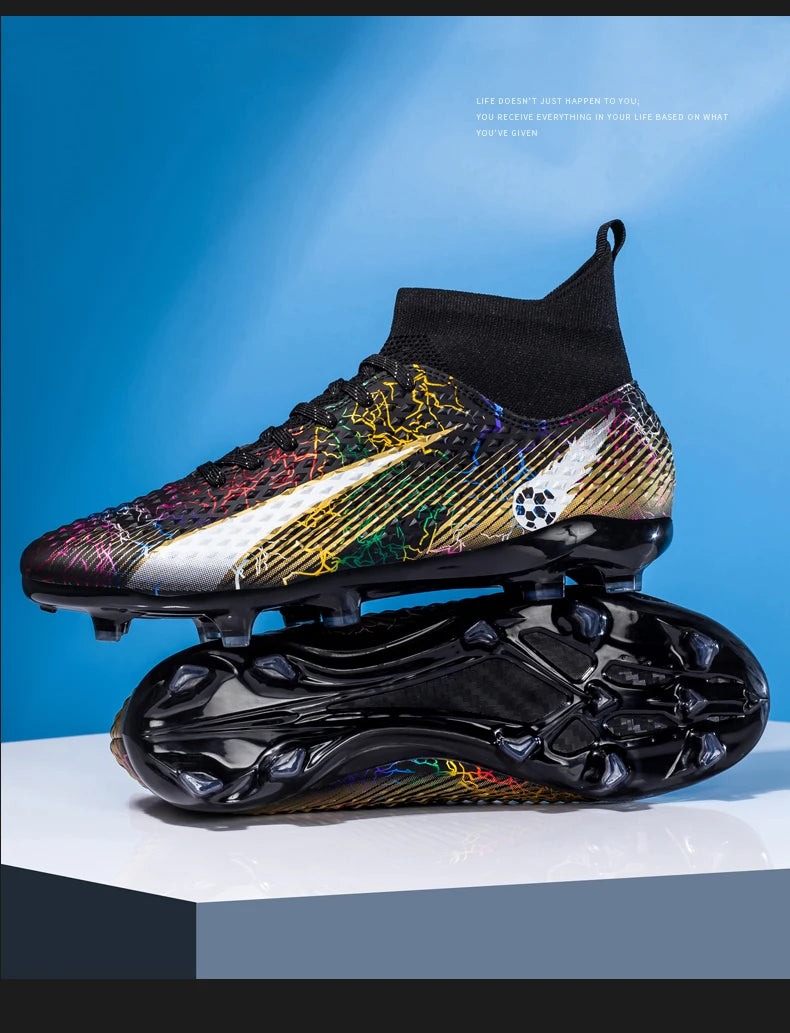 FG/TF Soccer Shoes – Ultralight Unisex Football Boots for Grass & Turf