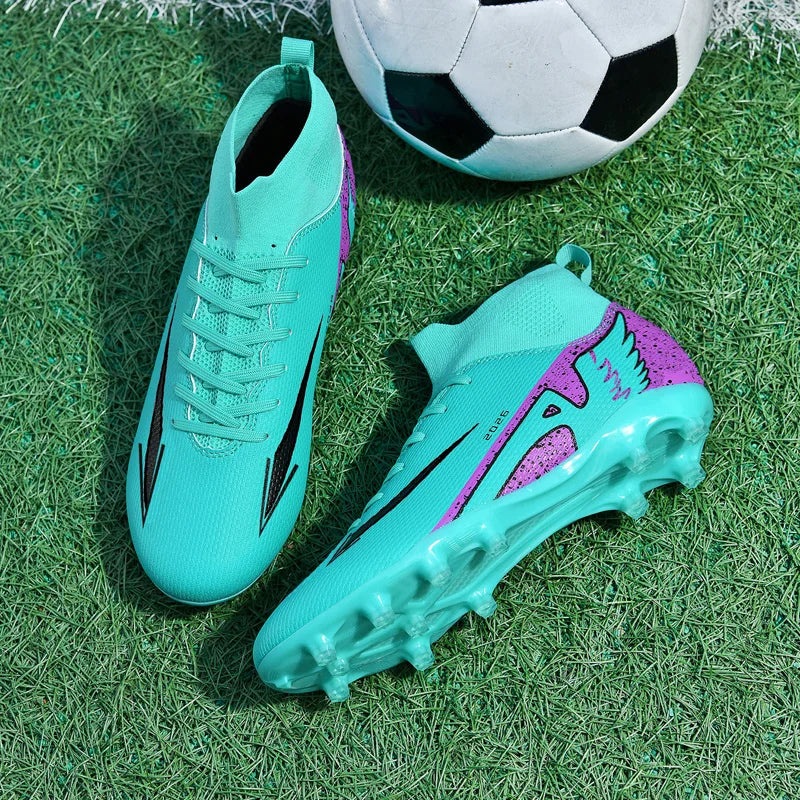 New Men Soccer Shoes Outdoor Ultralight Indoor Football Boots High-quality High Ankle Non-Slip Sports Shoes Futsal Non-Slip