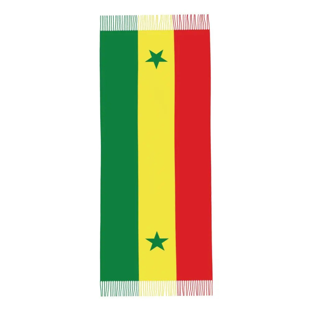 Custom Print Senegal Flag Scarf Men Women Winter Fall Warm Scarves Shawls Wraps
