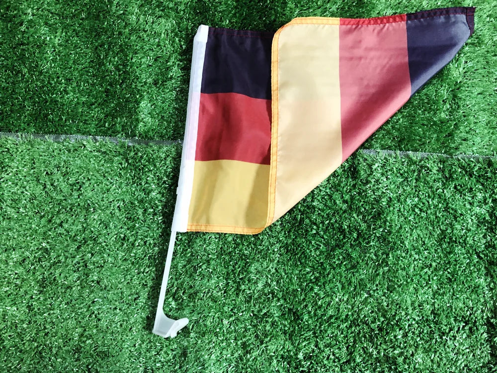 Germany Car Flag - German Flag 30x45cm with Plastic Flagpole | World Cup Fan Gear