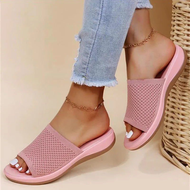 Women's Non-Slip Wedge Sandals – Soft & Comfortable Slides