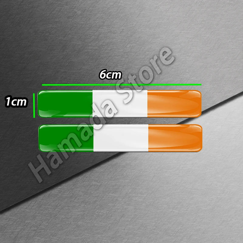 3D Epoxy Reflective National Flag Sticker - Compact Car & Motorcycle Decal (6cm)