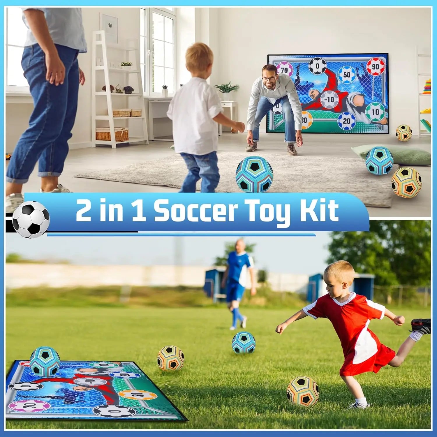 Soccer Target Goal Set – Numbered Zone Shooting Training Game