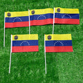 Venezuela Hand Flag 14x21cm | Waving Flag with Plastic Pole