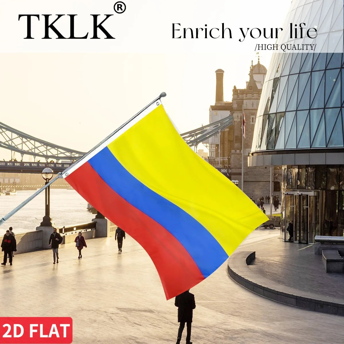 Colombia Flag - Premium Polyester Banner (2x3ft & 3x5ft)