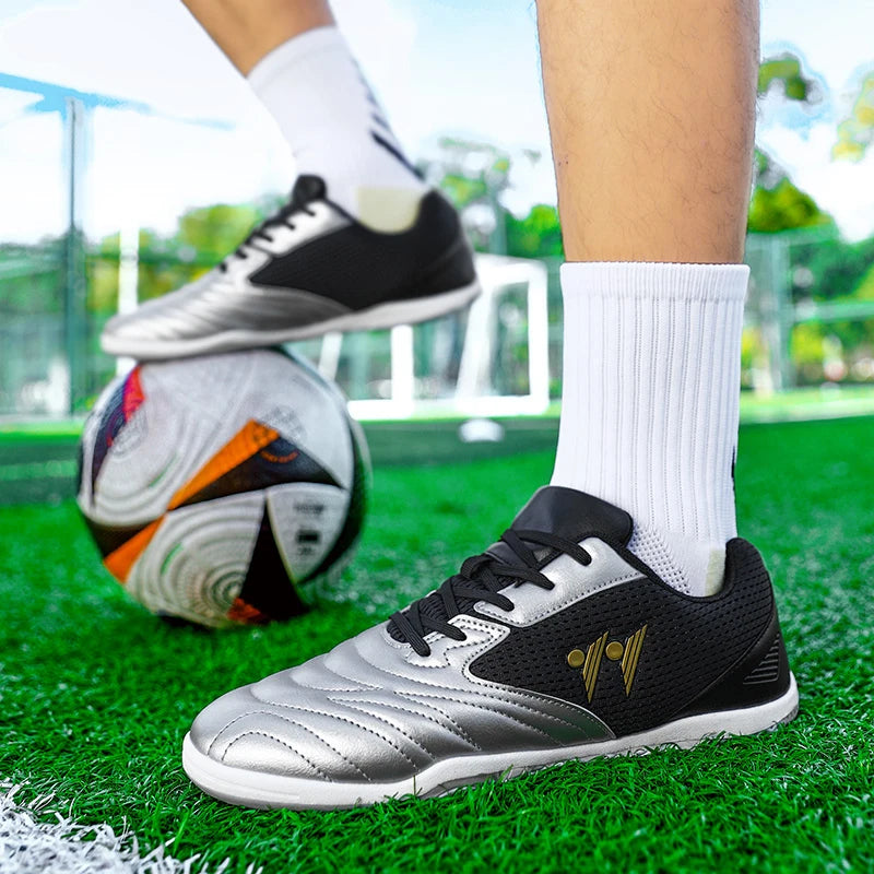 Men's High-Top Indoor & Outdoor Soccer Shoes | Non-Slip Futsal Sneakers & Football Boots