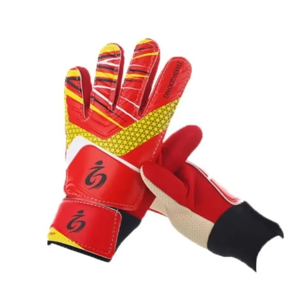 1Pair Professional Kid's Soccer Goalkeeper Gloves Soccer Goalie Strong Full Finger Gloves Latex Protection Gloves