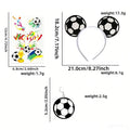 2026 Soccer Match Day Set - Includes A Headband, Earrings, and Face Stickers, Perfect for Sports Enthusiasts Soccer Headband