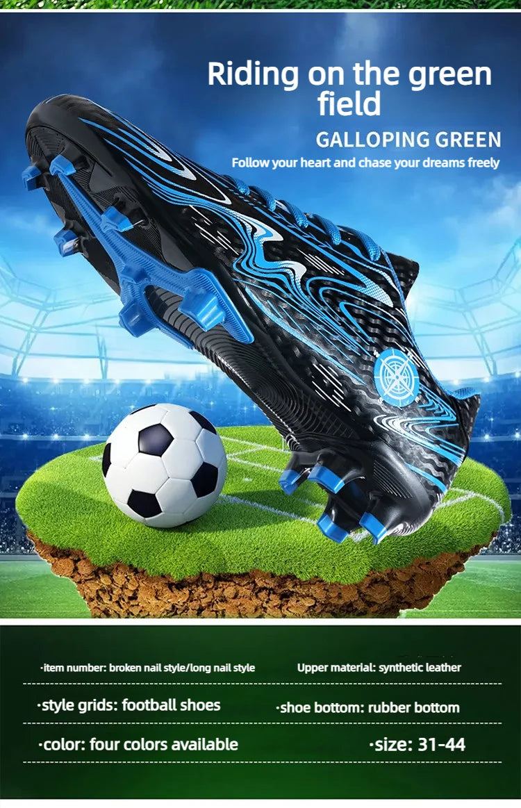 Men's & Women's Soccer Shoes – Waterproof Football Boots with Rubber Cleats