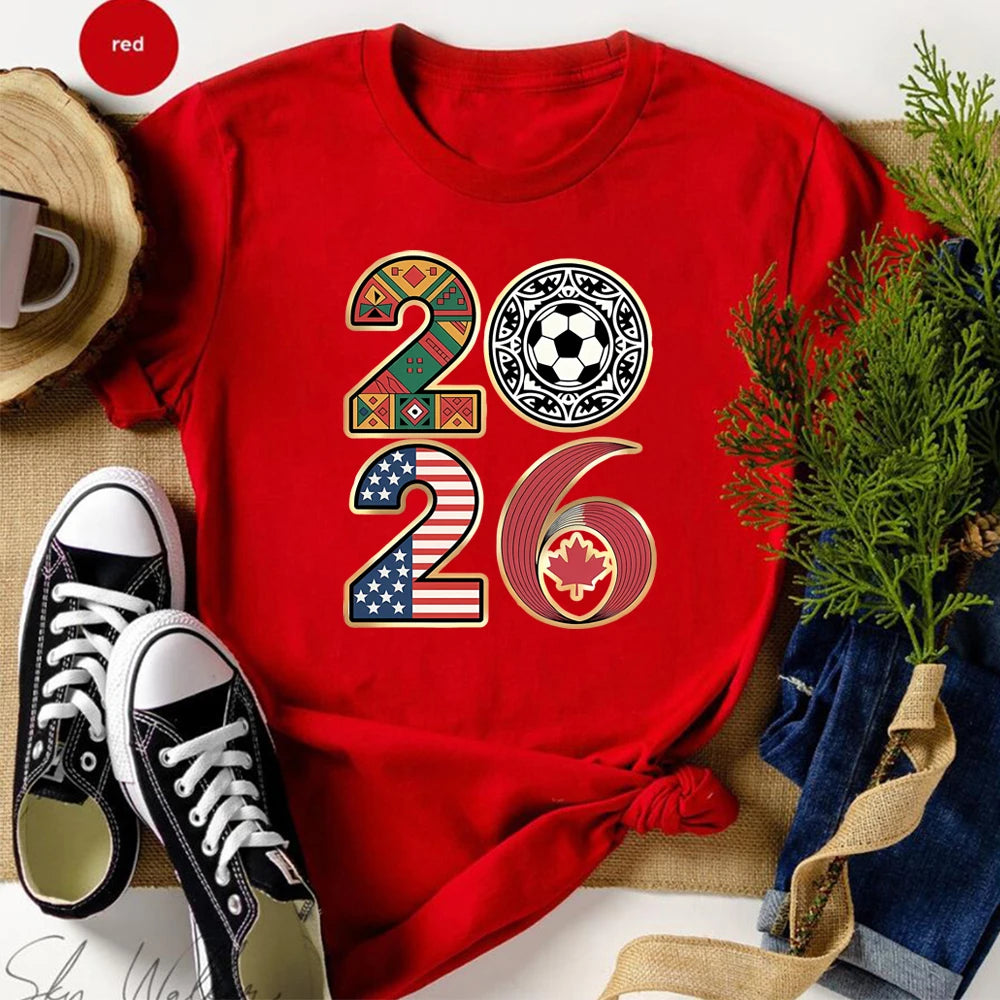 2026 Soccer World Tournament T-shirt International Game Day Tee USA Canada Mexico Football Host Countries Shirt Cool Fans Gift