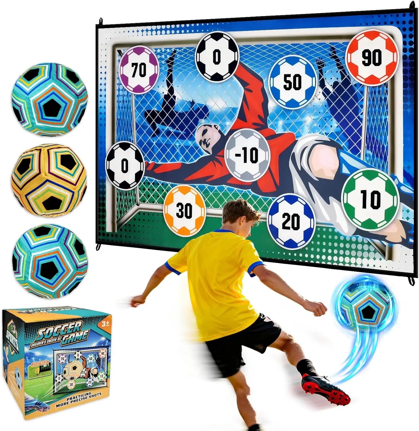 Soccer Target Goal Set – Numbered Zone Shooting Training Game