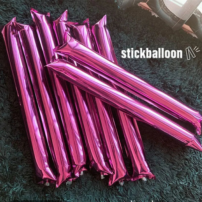 40pcs Cheering Sticks Vibrant Metallic Thunder Sticks Inflatable Sticks Cheerleading Noise Maker Balloons Soccer Parties