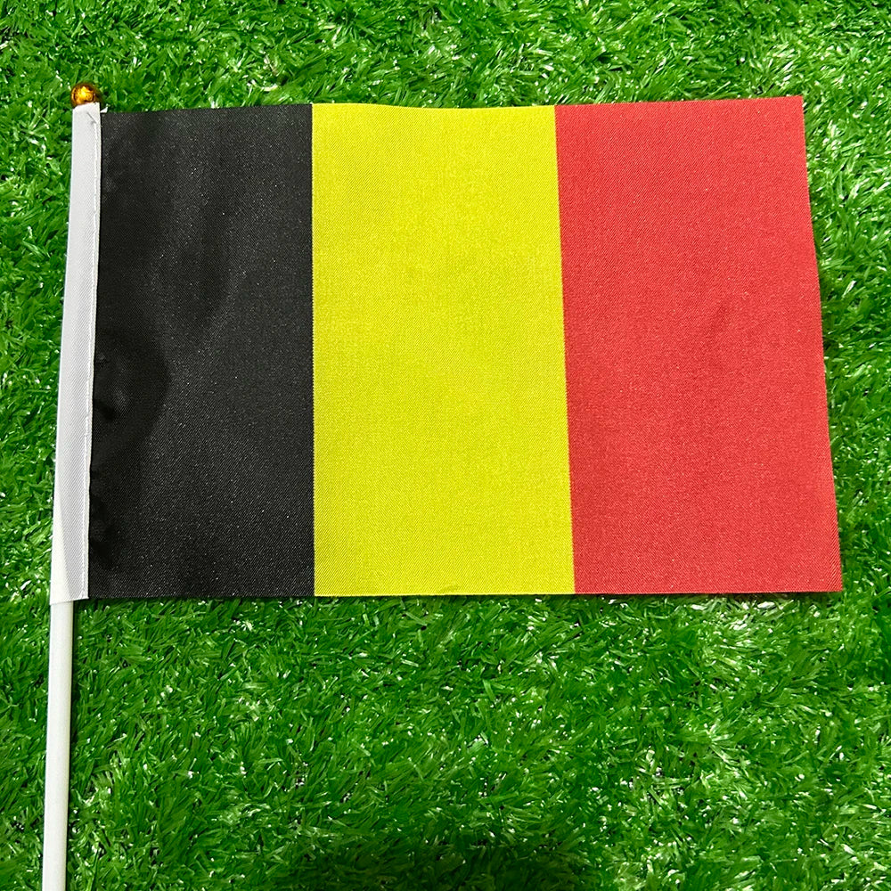 Belgium Hand Waving Flags - Bulk Packs (10/20/50/100 PCS) 14x21cm