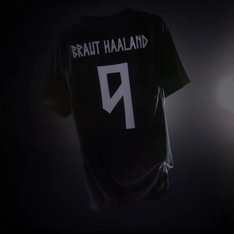 2026 New Norway Haaland No.9 Football Jersey Breathable Loose Short Sleeve T-Shirt Unisex Casual Sports Top For Men Women Kids