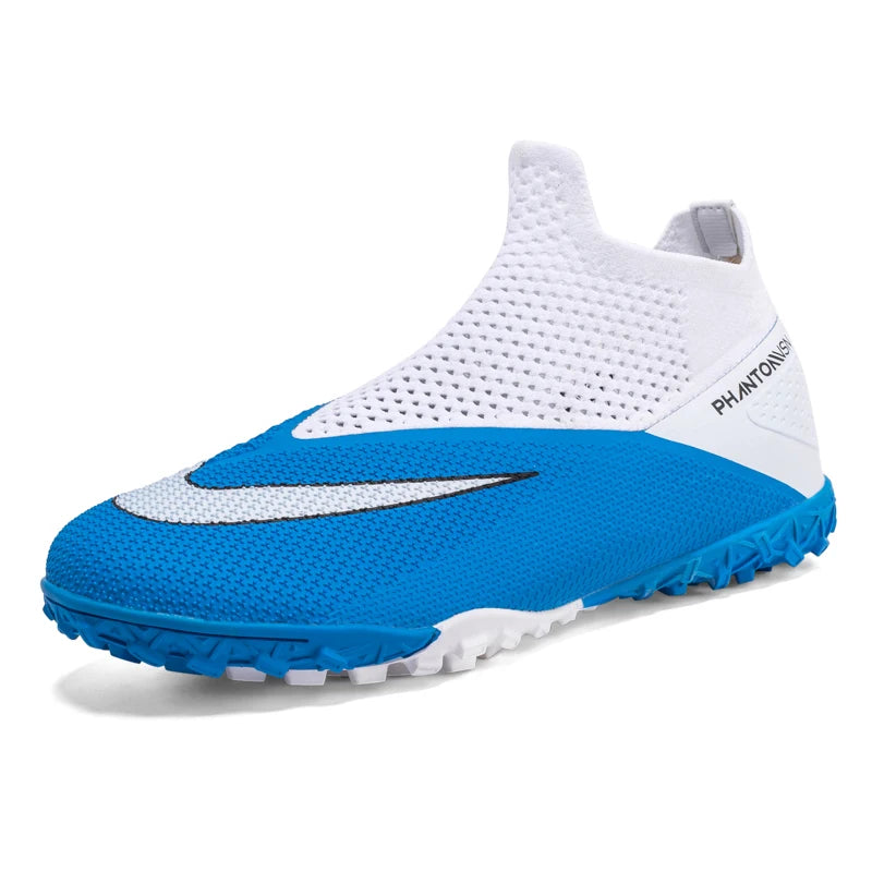 Men's Soccer Shoes – Mid-Top Football Boots FG/TF Non-Slip Cleats (Sizes 36–49)