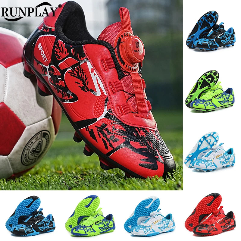 Kids Soccer Shoes – FG/TF Football Boots for Boys (Sizes 31–38)